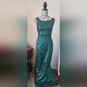 Vintage Women's Sequin Retro Dress Mermaid Inspired Gown